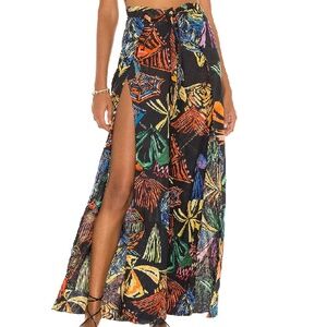 Charo Ruiz Agnes Pareo Trouser in Black Print S